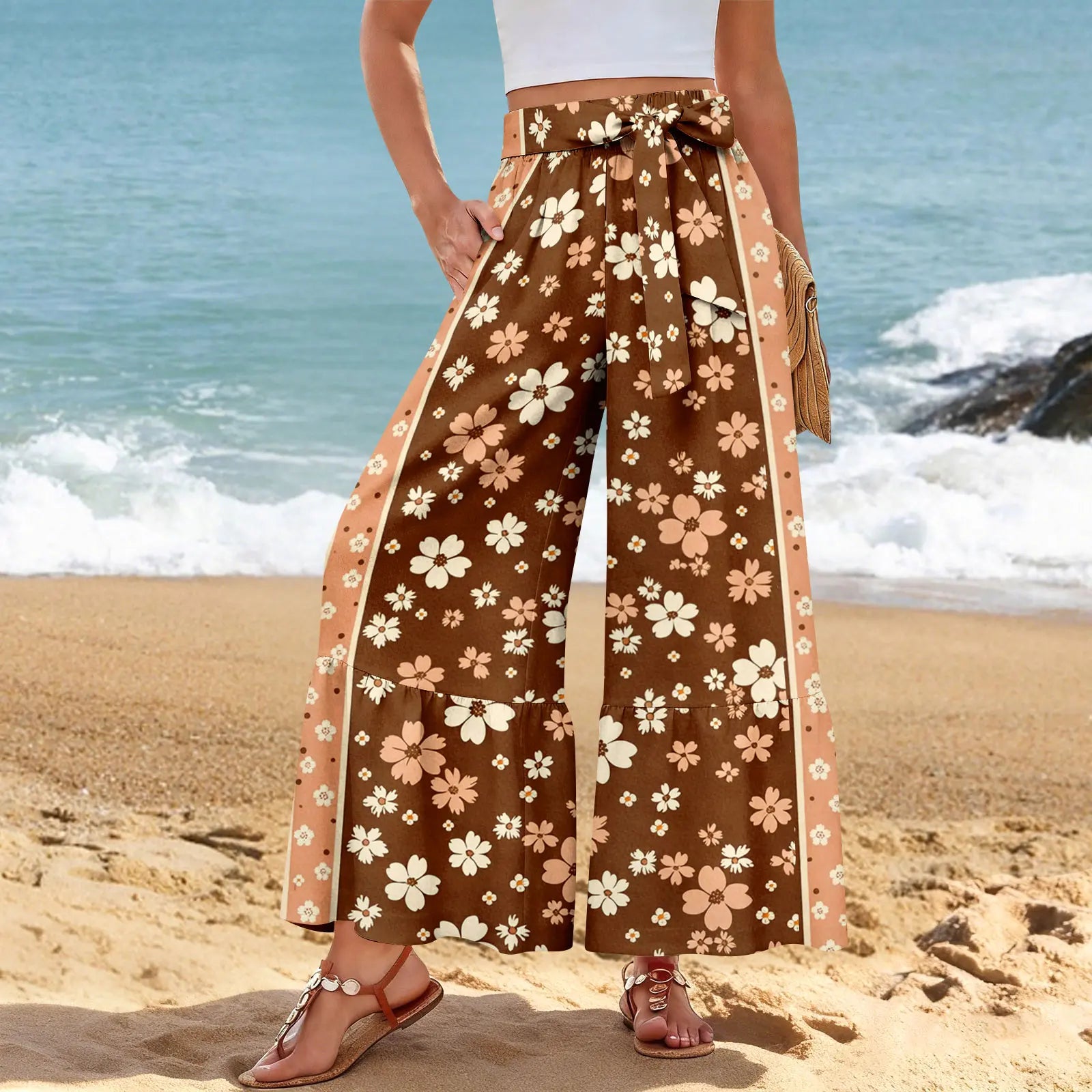 Pantalon Bohème Imprimé Floral Femme | MDN Store