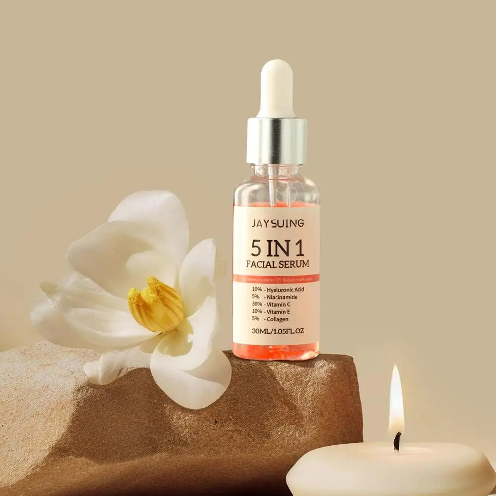 Sérum Visage 5 en 1 Vitamine C 30% Niacinamide Acide Hyaluronique Anti-Rides | MDN Store