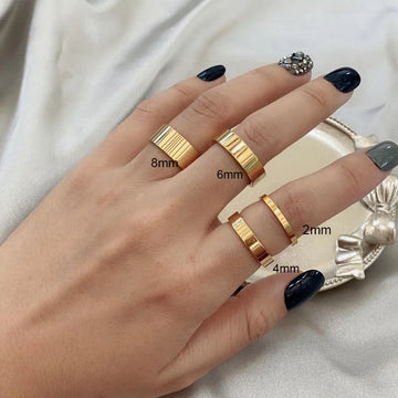 Bague Alliance Acier Femme 2-8mm | MDN Store
