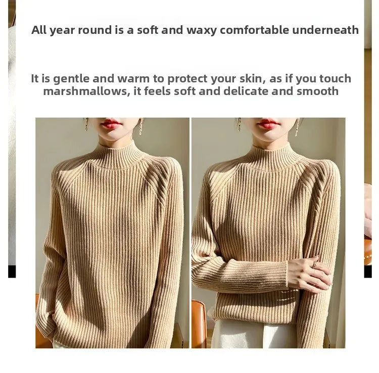 Pull Sans Manches Femme Col Montant Tricot Epais Layering 6 Coloris | MDN Store