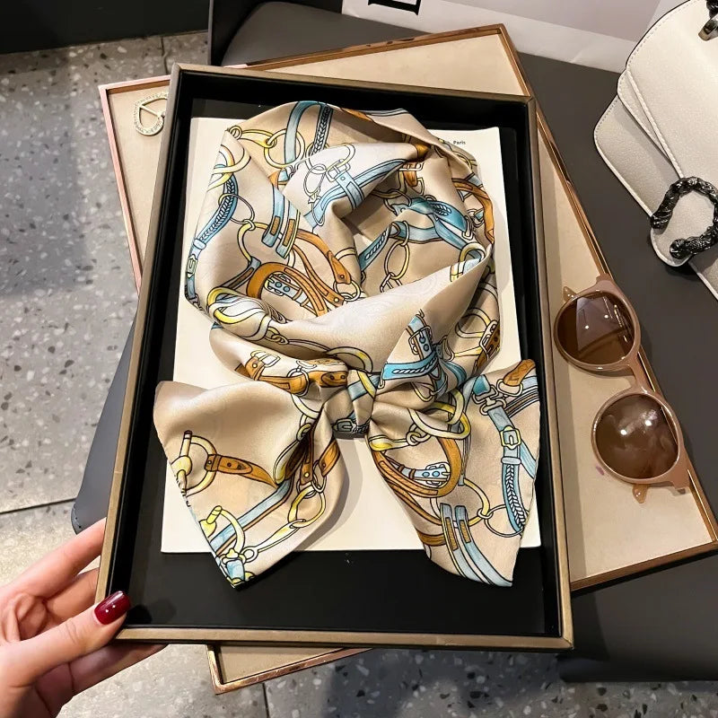 Foulard Soie Long Étroit Femme Cravate | MDN Store