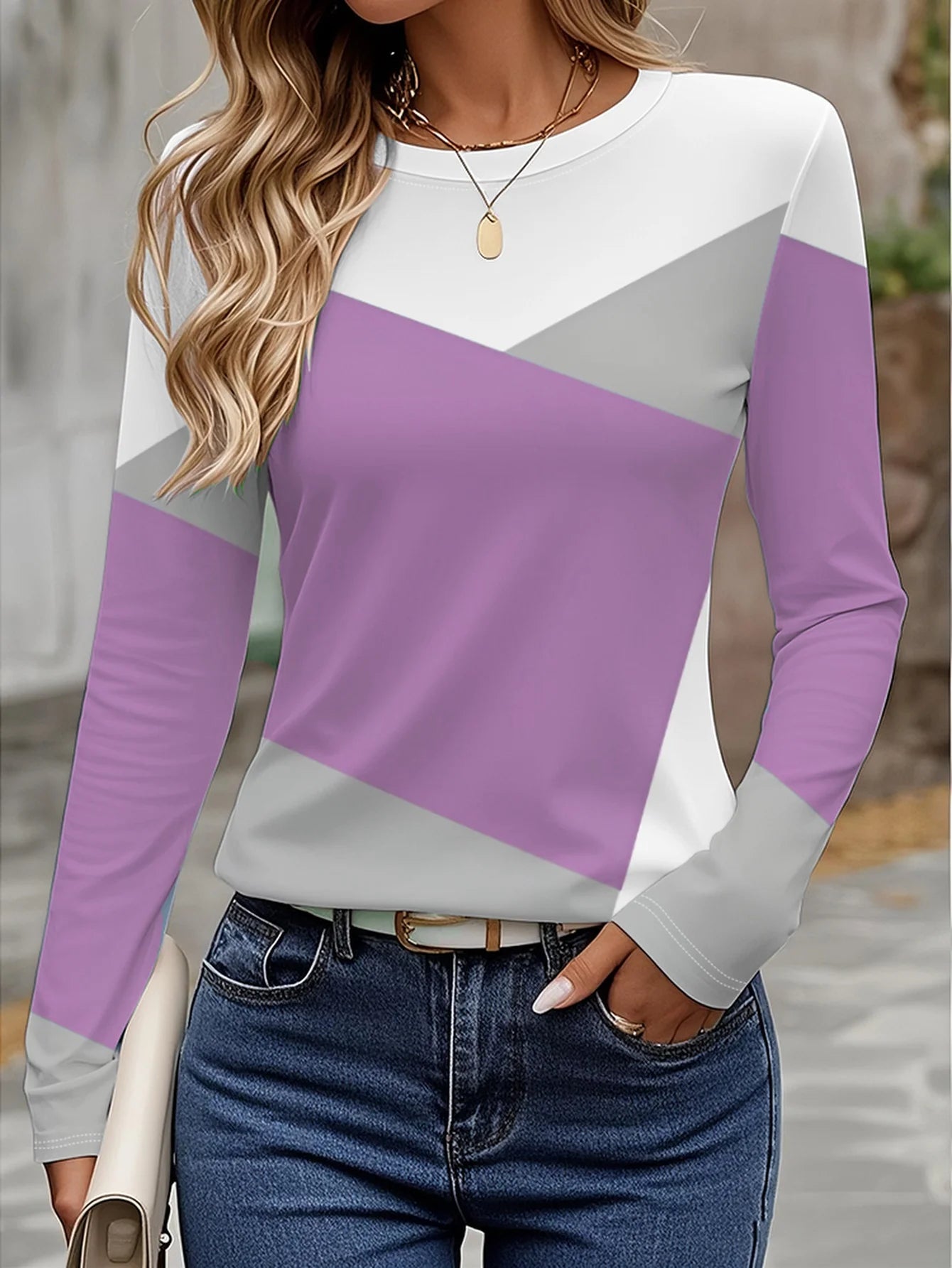 Pull Femme Patchwork 3D Colore Col Rond Regular Fit 7 Motifs XXS-XXXL | MDN Store