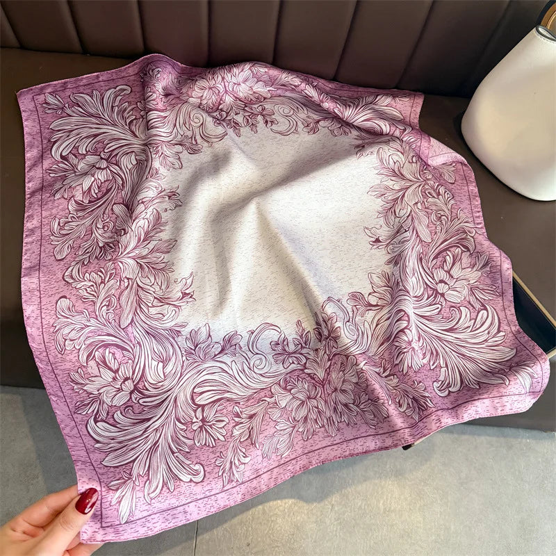 Foulard Carré Soie Floral 70x70cm Femme | MDN Store