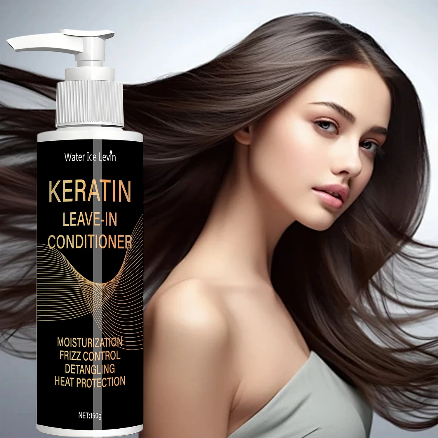 Après-Shampooing Kératine Hydratant Anti-Frisottis Démêlant Tous Types Cheveux 150g | MDN Store 25