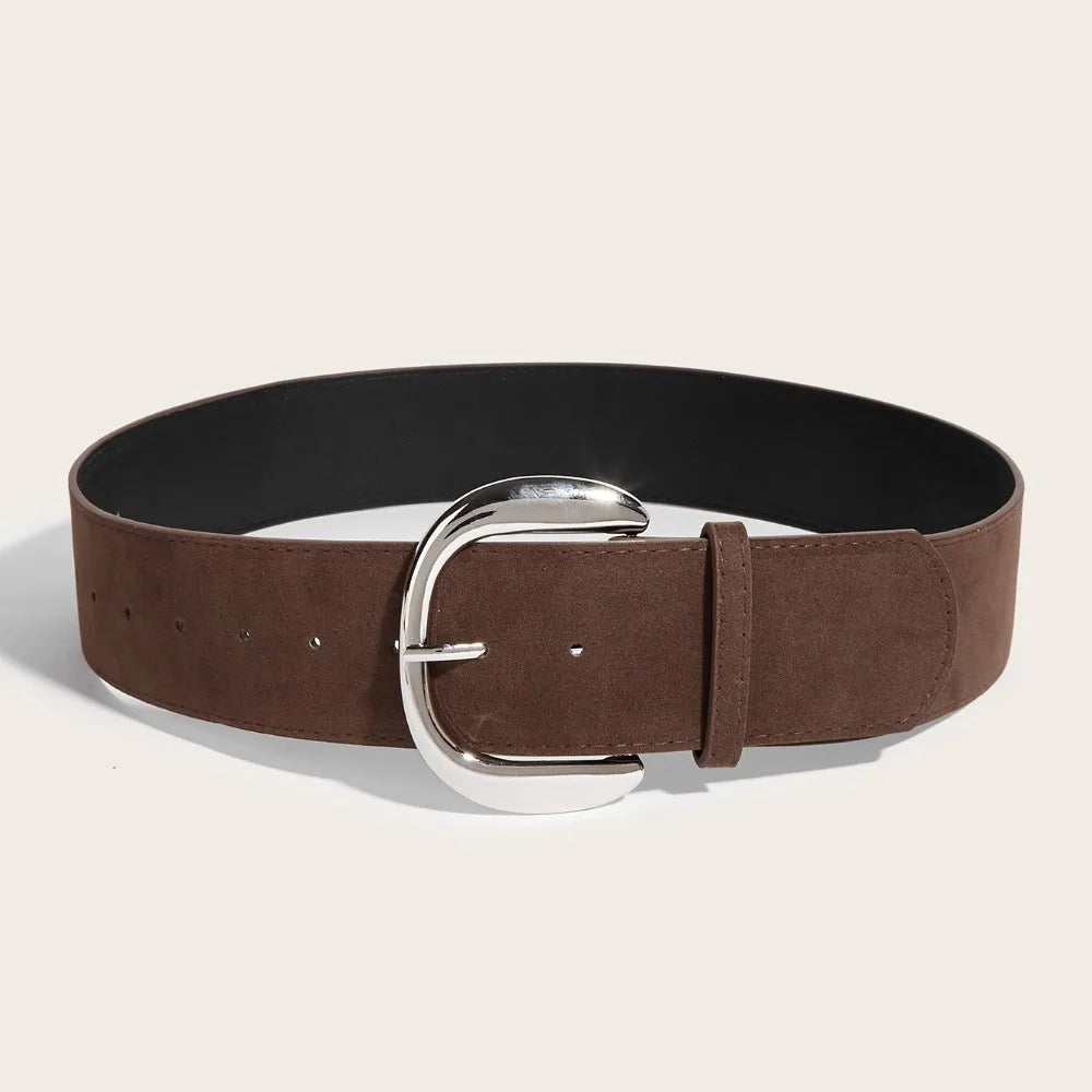 Ceinture Large Cuir Suédé Luxe | MDN Store