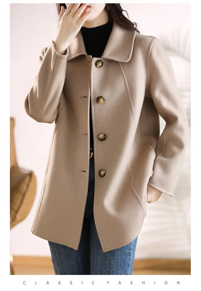 Veste Laine Femme Automne Hiver Slim Élégante | MDN Store
