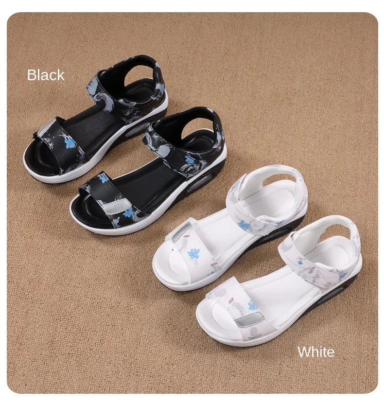 Sandales Plateforme Femme Confort Cuir Plage Sport | MDN