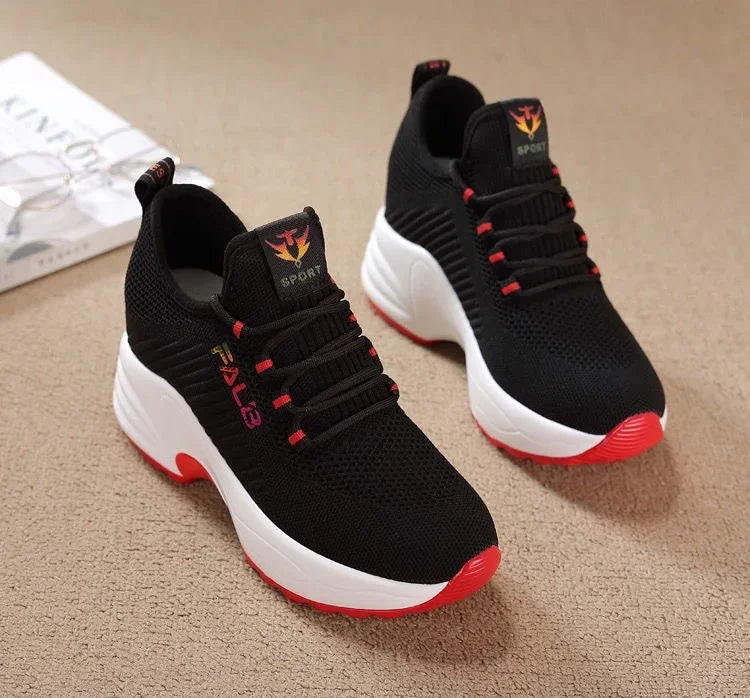 Baskets Femme Tricot Respirantes Talon Compensé | MDN