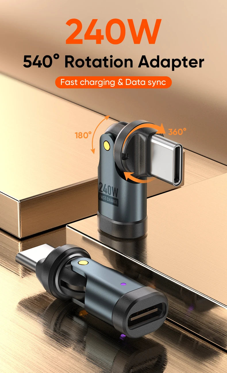 aufu-pd240w-usb-c-a-type-c-otg-adaptateur-540-rota - MDN Store 25