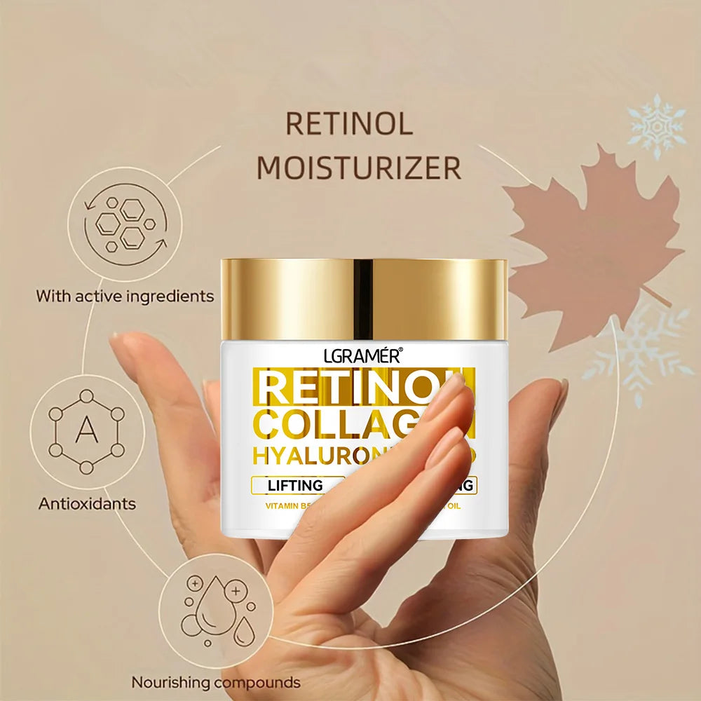 Crème Visage Rétinol Anti-Rides Collagène Acide Hyaluronique | MDN Store