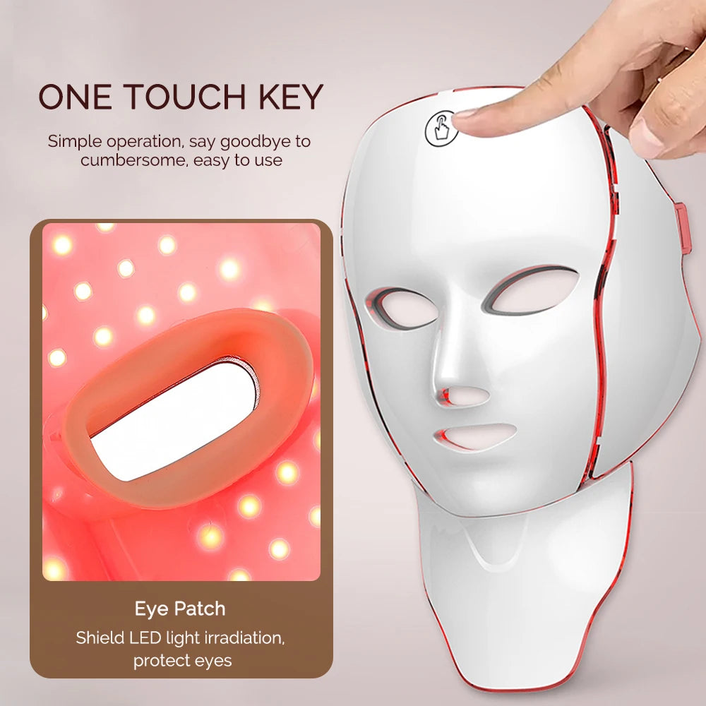 Masque LED Visage Cou 7 Couleurs Anti-Âge Raffermissant | MDN Store