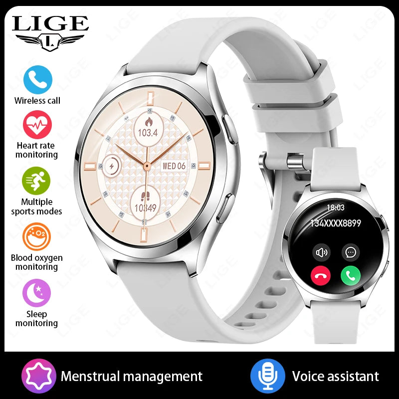 Montre Connectée Femme Luxe 1.27" Boussole IP68 | MDN Store