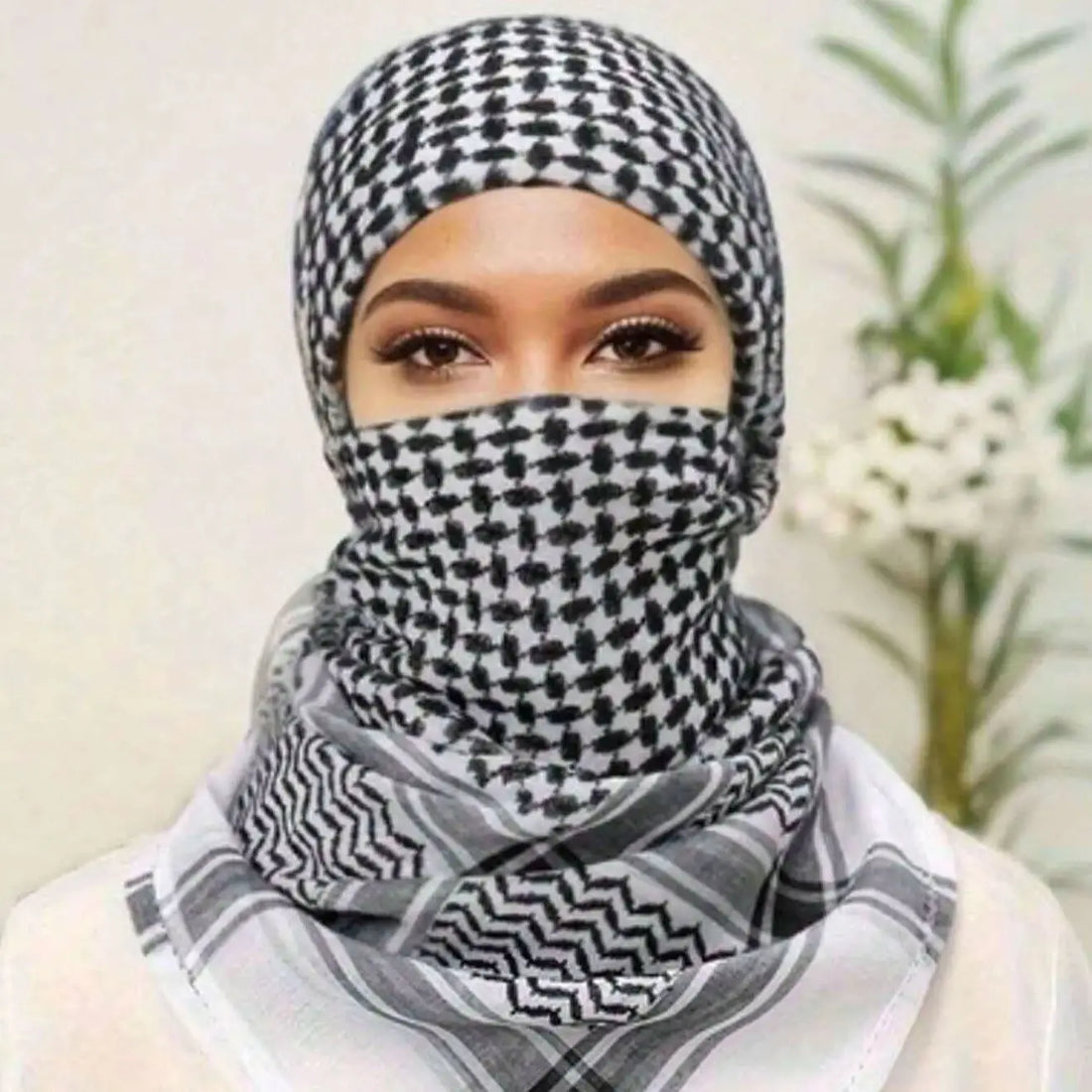 Grand foulard carré imprimé en polyester | MDN Store 25