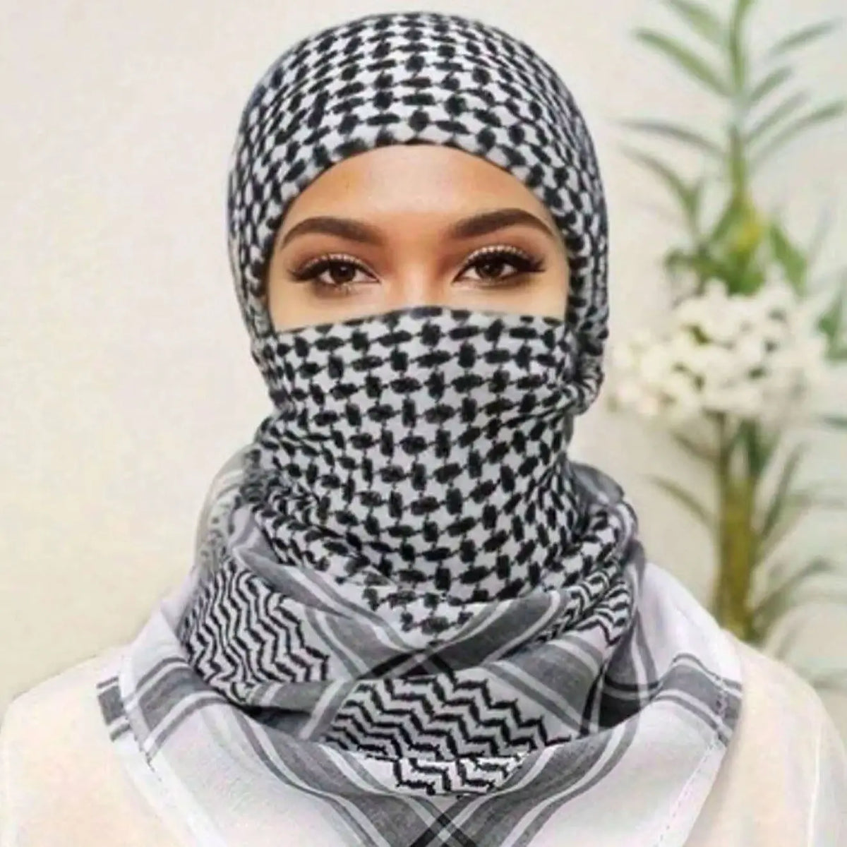 Grand foulard carré imprimé en polyester | MDN Store 25