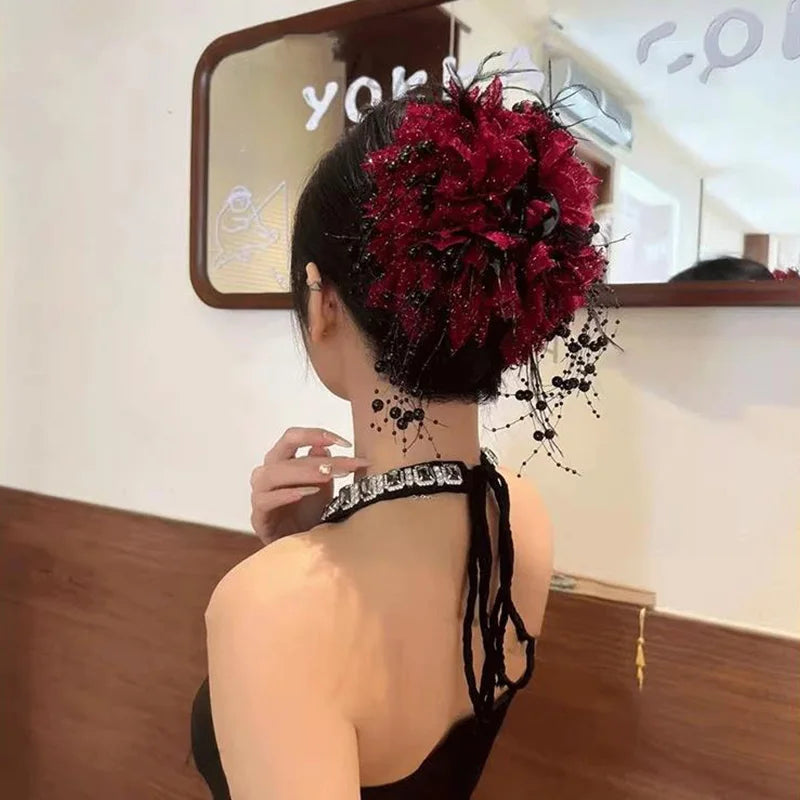 Chouchou Fleur Perle Plume Vintage | MDN Store