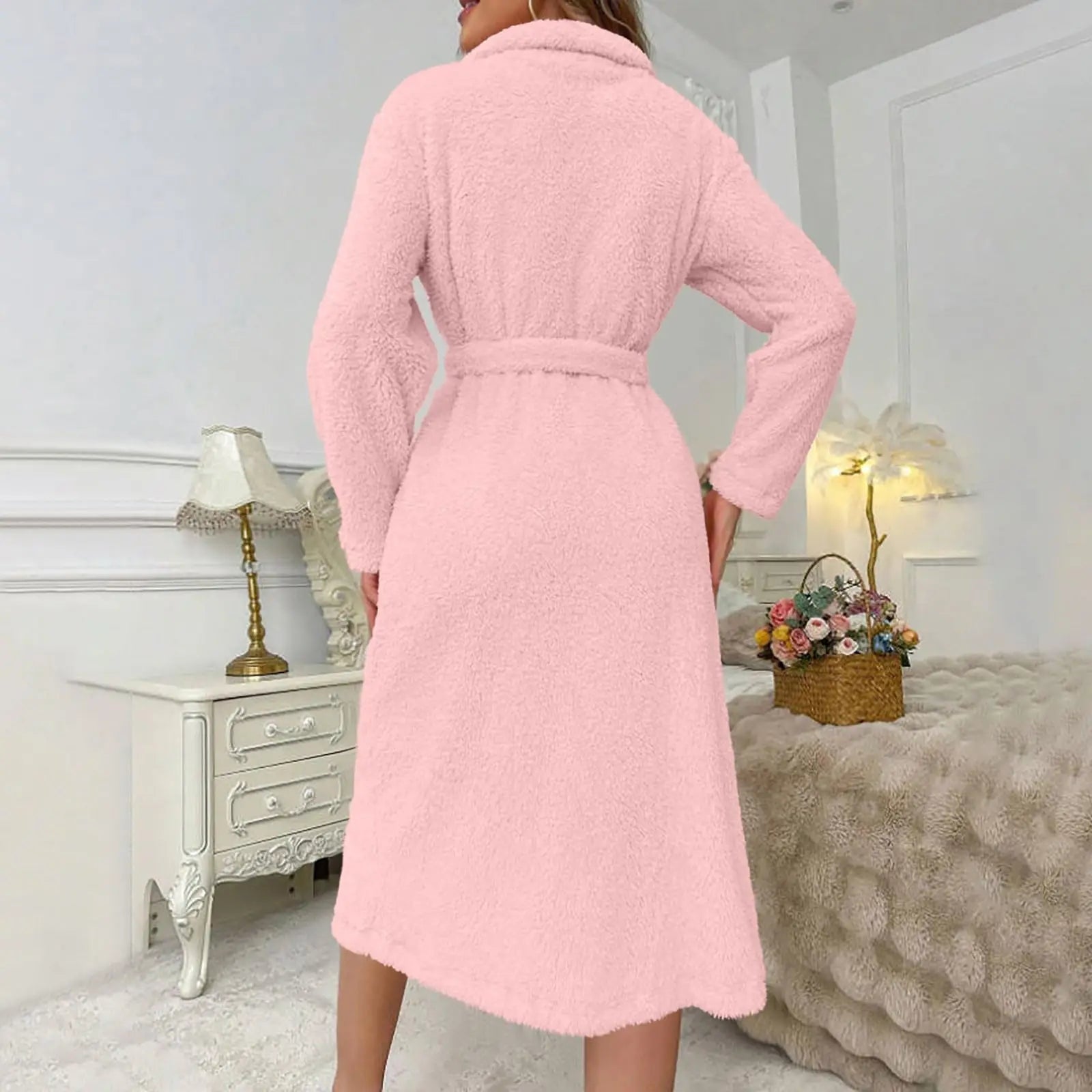 Peignoir Peluche Manches Longues Hiver | MDN Store
