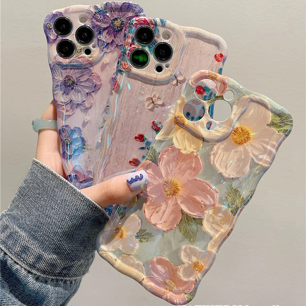 Coque iPhone Peinture Fleurs Rétro - 16 15 14 13 12 Pro Max | MDN Store