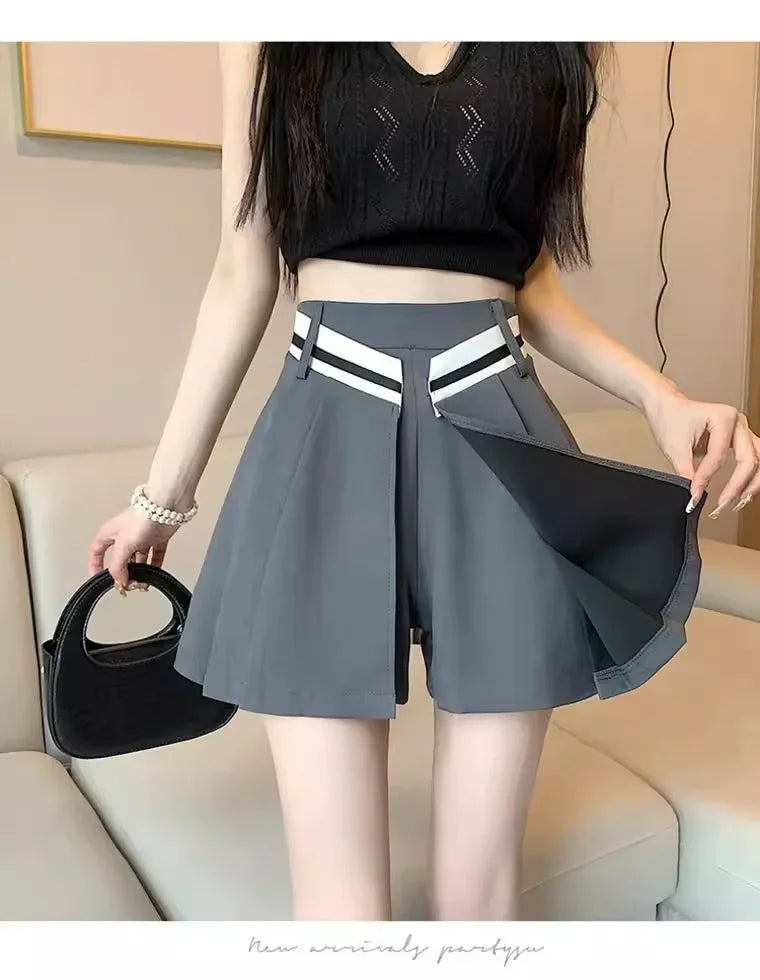 Short Femme Casual Taille Haute Jambes Larges | MDN