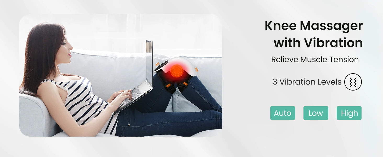 Masseur Genoux Sans Fil Infrarouge LED Thérapie Chaleur | MDN Store