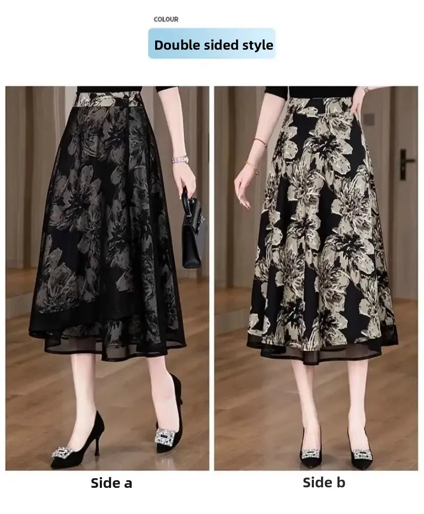 Jupe Courte Femme Fleurie Réversible Taille Haute A-Line Été | MDN Store