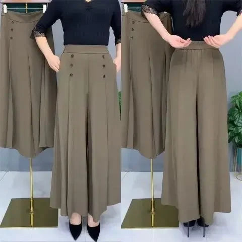 Pantalon Large Femme Anti-Froissage Noir | MDN Store