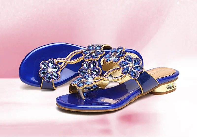 Sandales Femme Strass Élégantes Plage Été Tongs | MDN Store