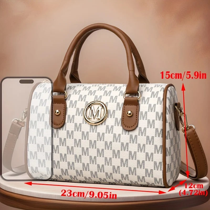 Sac à Main Femme Bandoulière Logo M Doré Cuir Synthétique - MDN