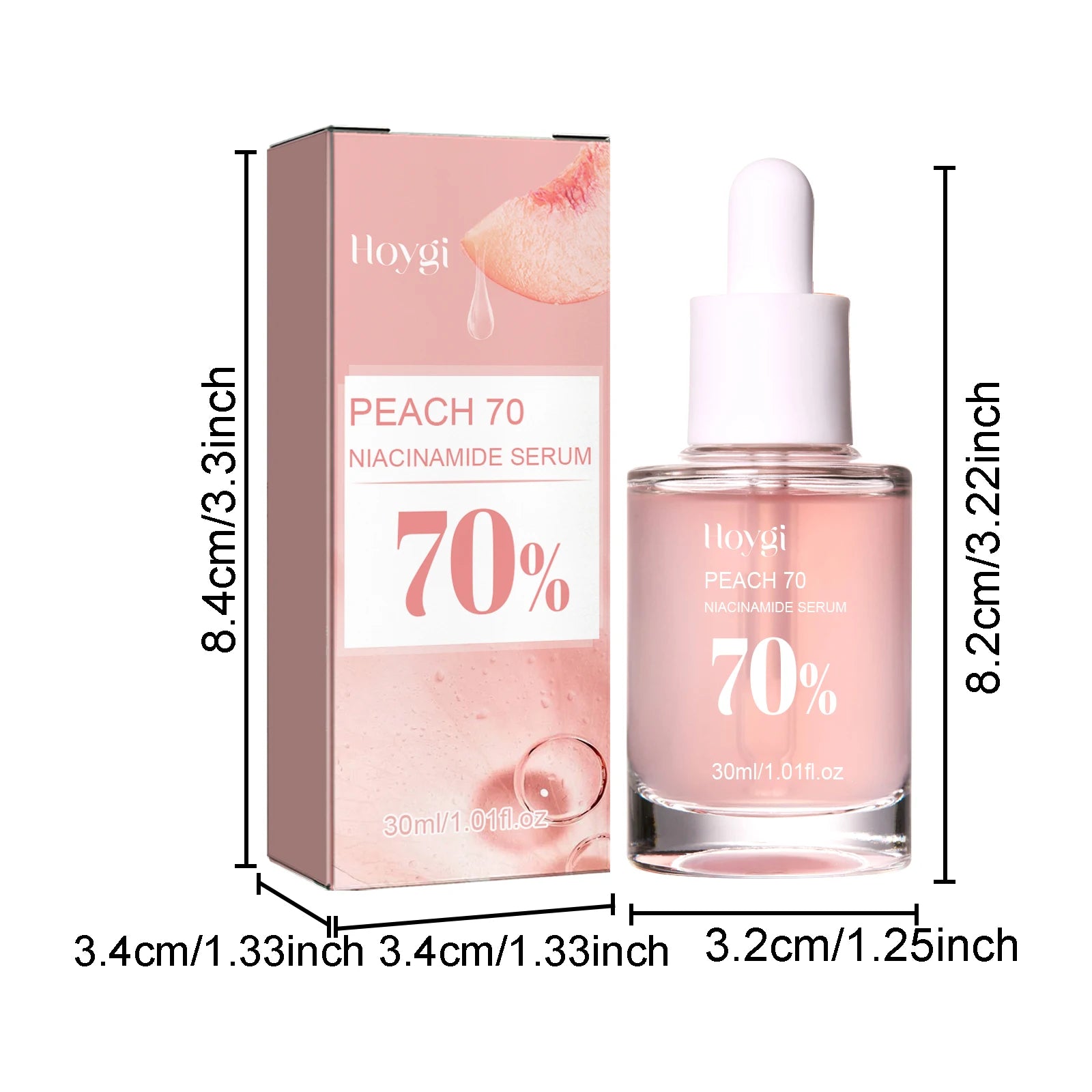 Sérum Visage Pêche 70% Niacinamide 5% Anti-Taches Pores Hydratant 30ml | MDN Store