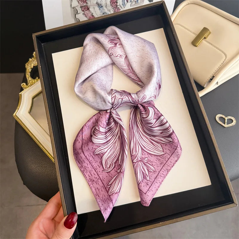 Foulard Carré Soie Floral 70x70cm Femme | MDN Store