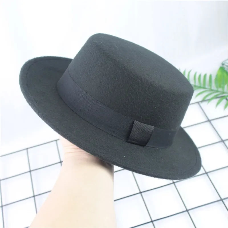 Chapeau Plat Vintage Laine Britannique | MDN