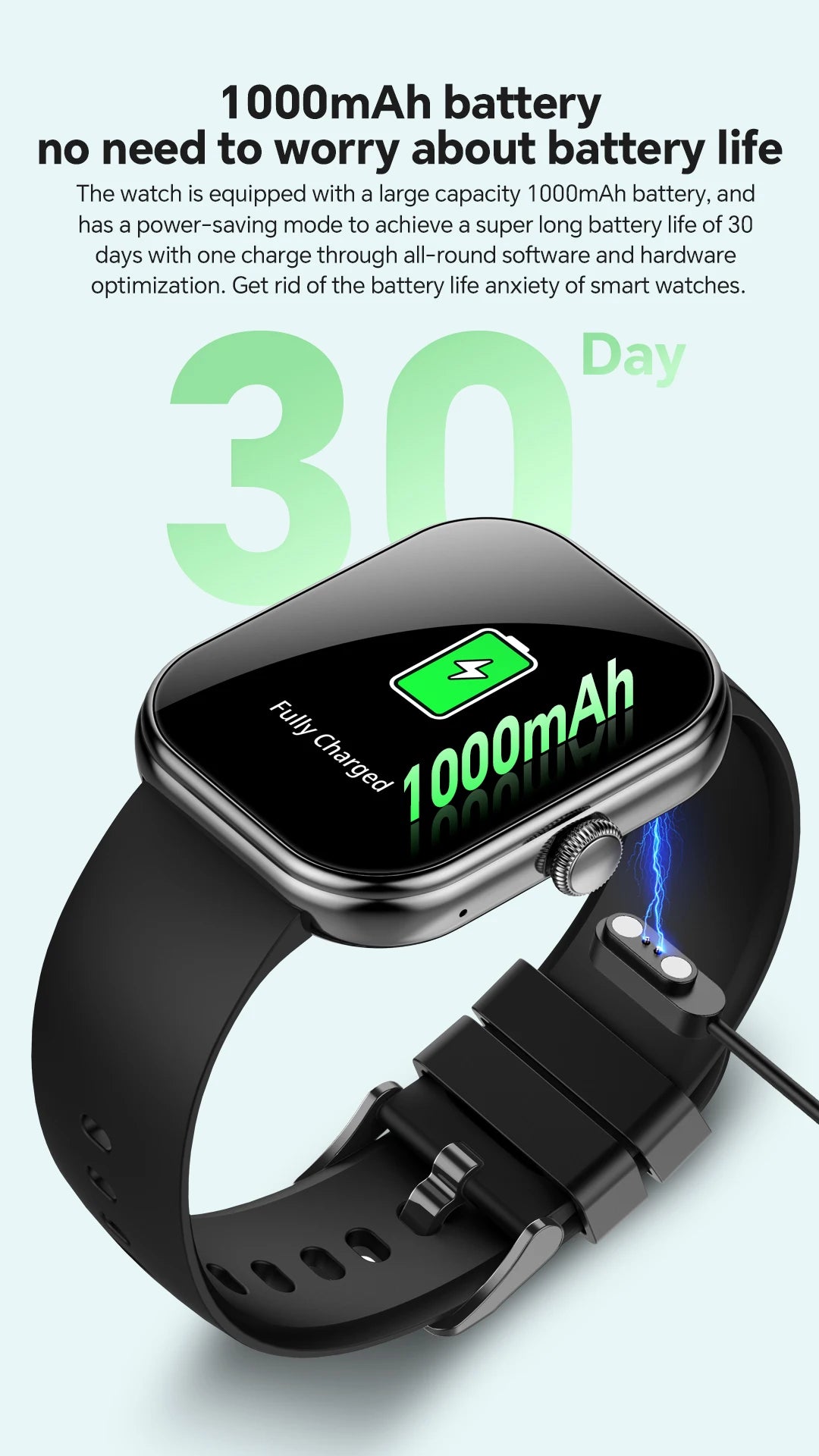 Montre Connectée 1000mAh 2.01" 30 Jours Autonomie | MDN