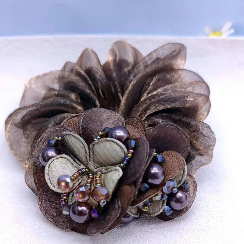 Bandeau Cheveux Fleur Maille Élégant | MDN Store