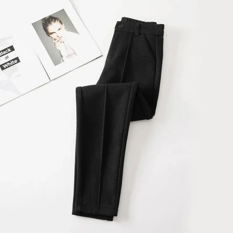Pantalon Femme Laine Taille Haute Velours Hiver Chaud | MDN Store