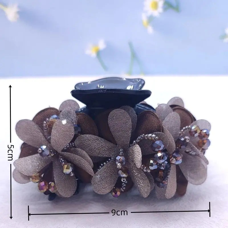 Pince à Cheveux Crabe Fleurie - Accessoire Cheveux Élégant et Pratique | MDN Store
