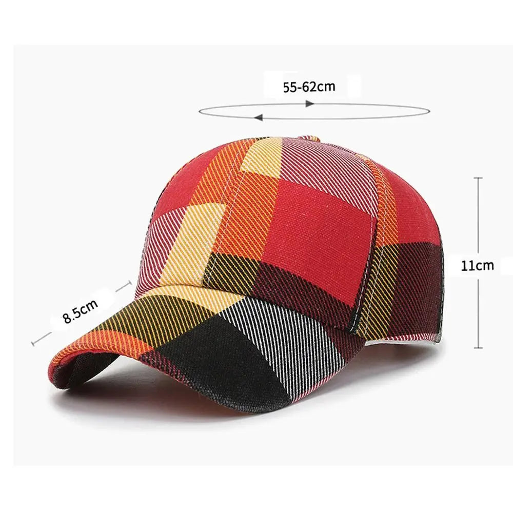Casquette Baseball Carreaux Rouge | MDN