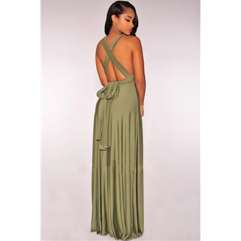 Robe Longue Femme Bandage Multiway Convertible Boho | MDN Store