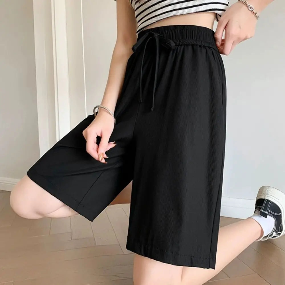 Short Femme Sport Taille Haute Soie Glacée | MDN