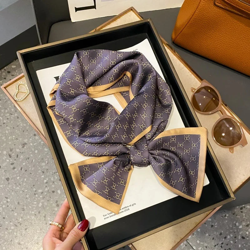 Foulard Soie Long Étroit Femme Cravate | MDN Store