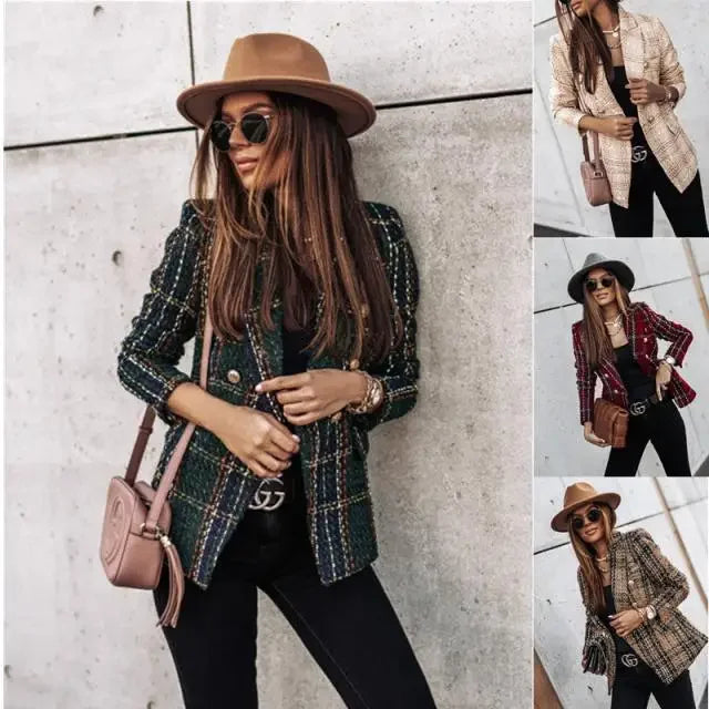 Veste Blazer Imprimée Double Bouton | MDN Store