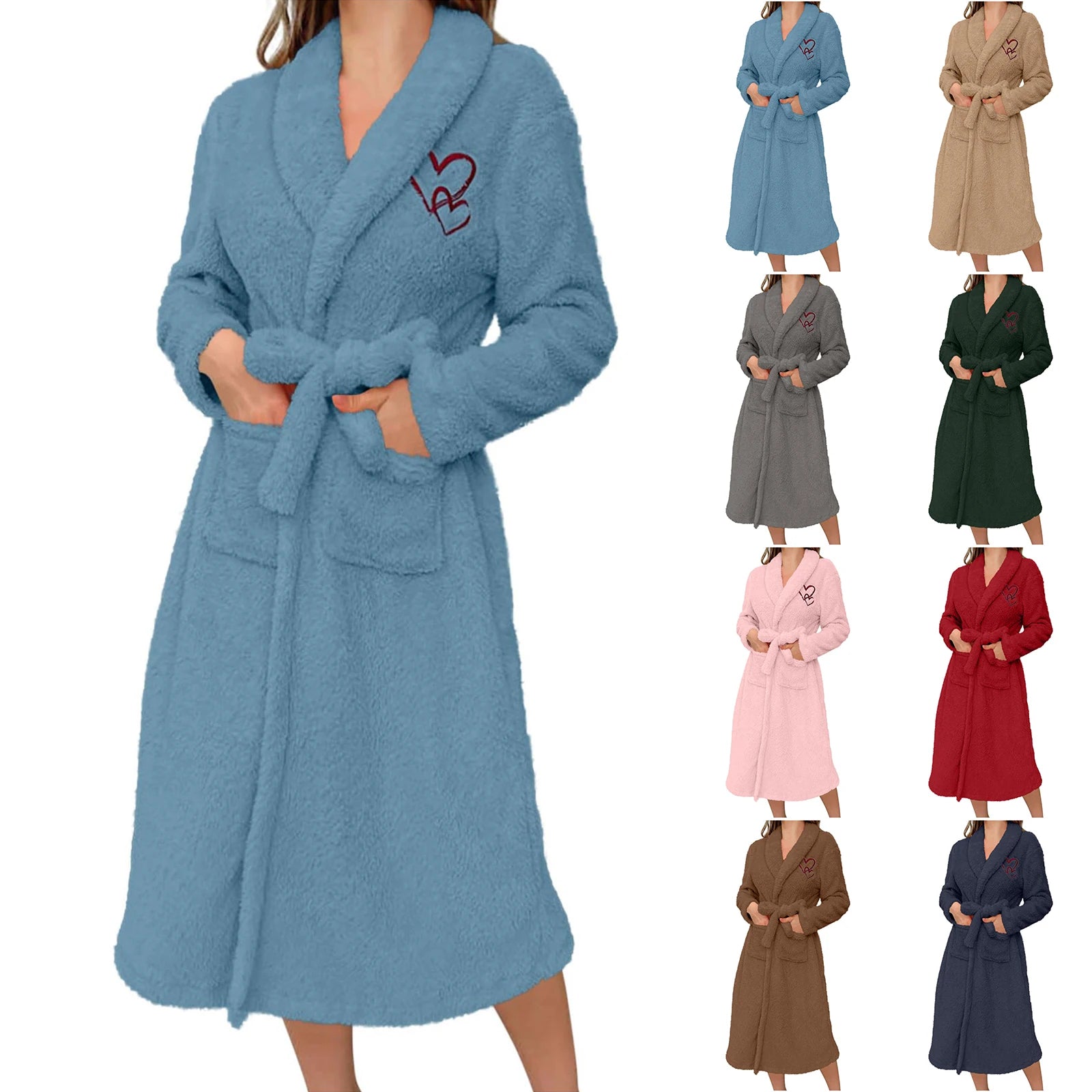 Peignoir Peluche Manches Longues Hiver | MDN Store