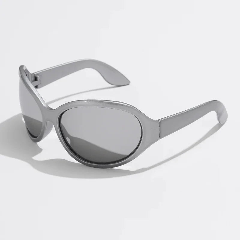 Lunettes de Soleil Y2K Punk Ovales - Femme & Homme UV400 | MDN