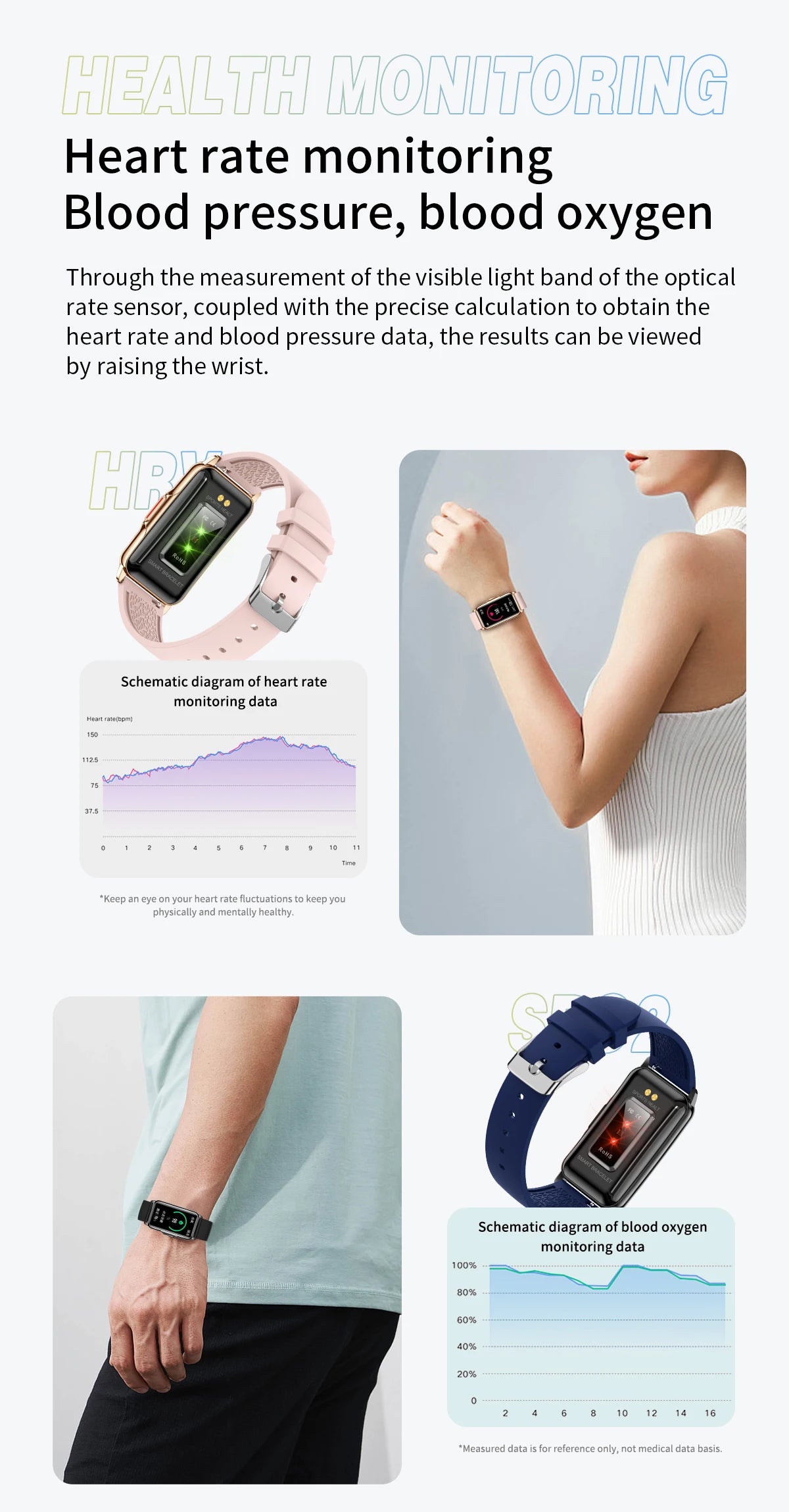 Bracelet Connecté Sport Cardiofréquencemètre SpO2 | MDN Store