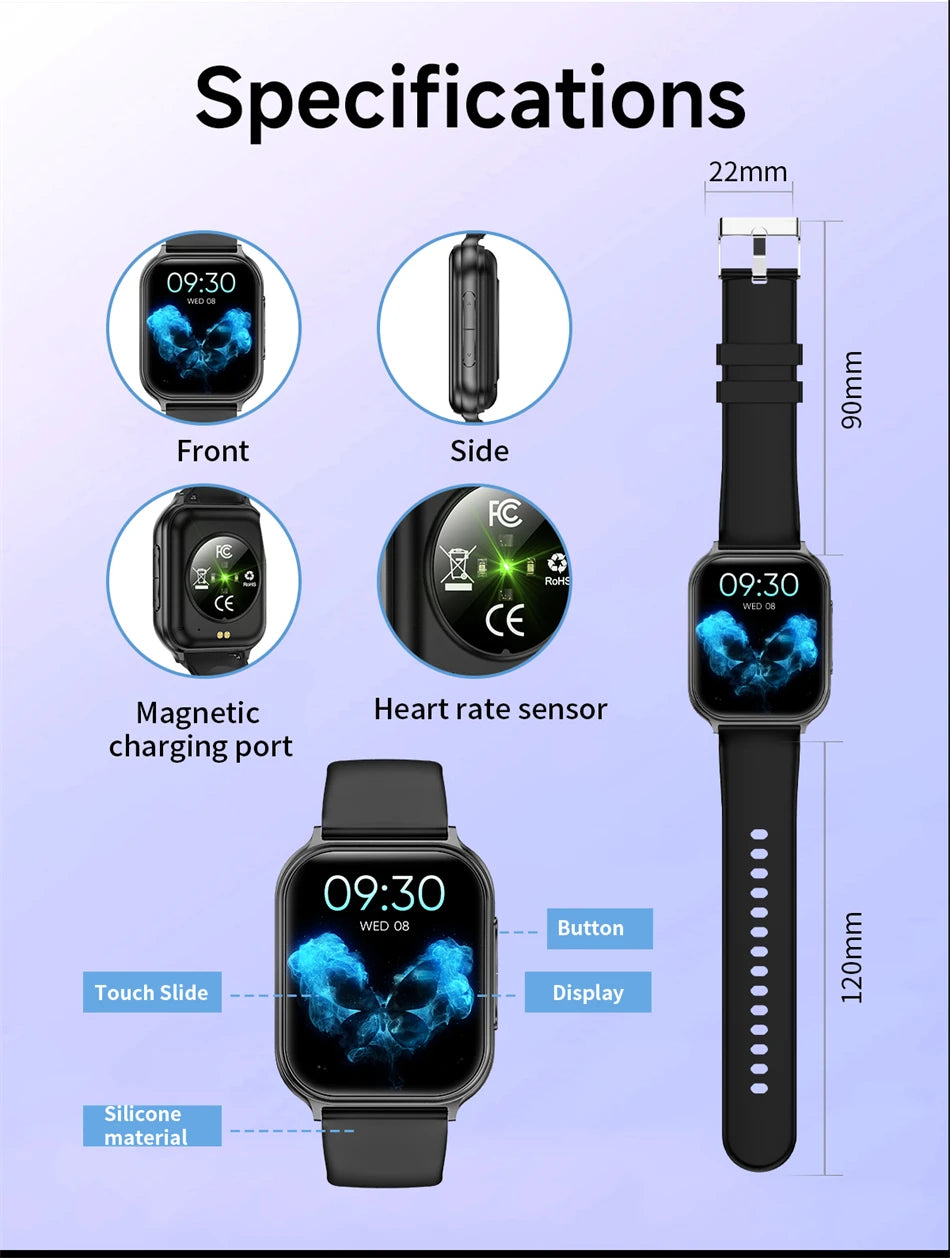 Montre Connectée GPS 1.83" Acier 700mAh IP68 | MDN