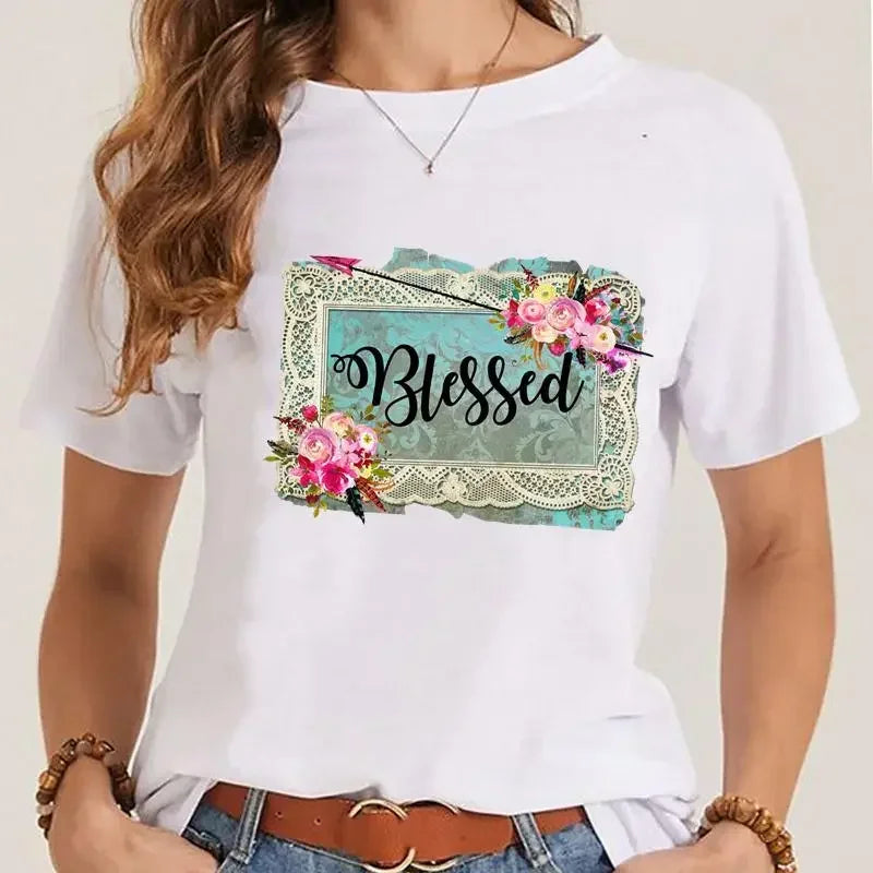 T-shirt Fleurs Printemps Style 90s Femme | MDN