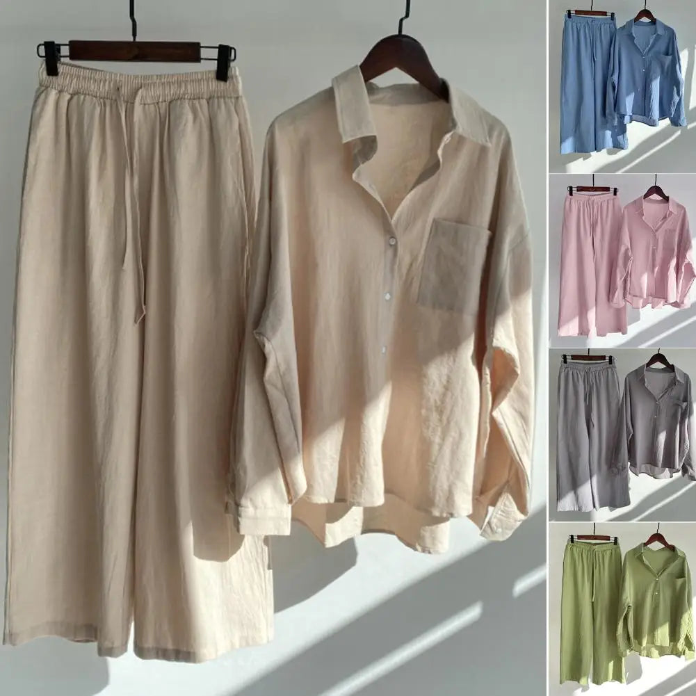 Ensemble Femme 2 Pièces Lin Décontracté | MDN Store