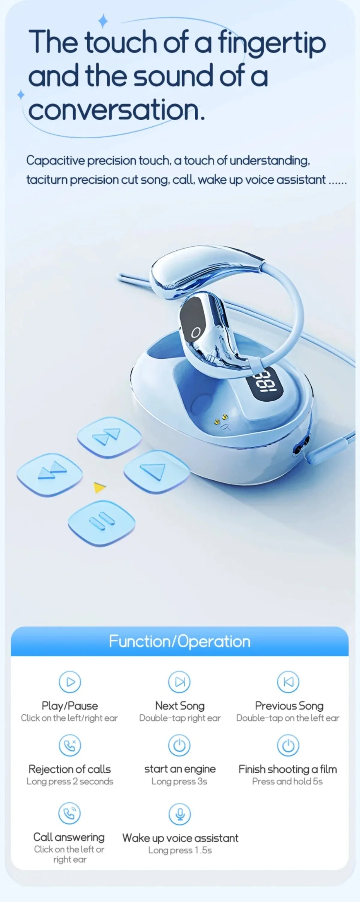 Écouteurs Traducteur 144 Langues Temps Réel Bluetooth Étanche | MDN Store