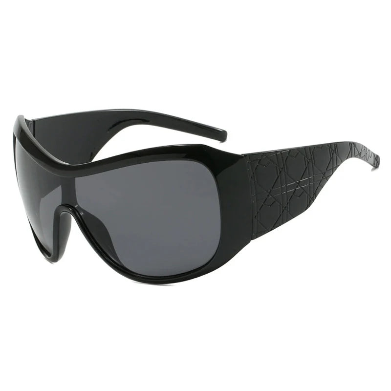 Lunettes de Soleil Y2K Oversize Monobloc UV400 - Femme | MDN