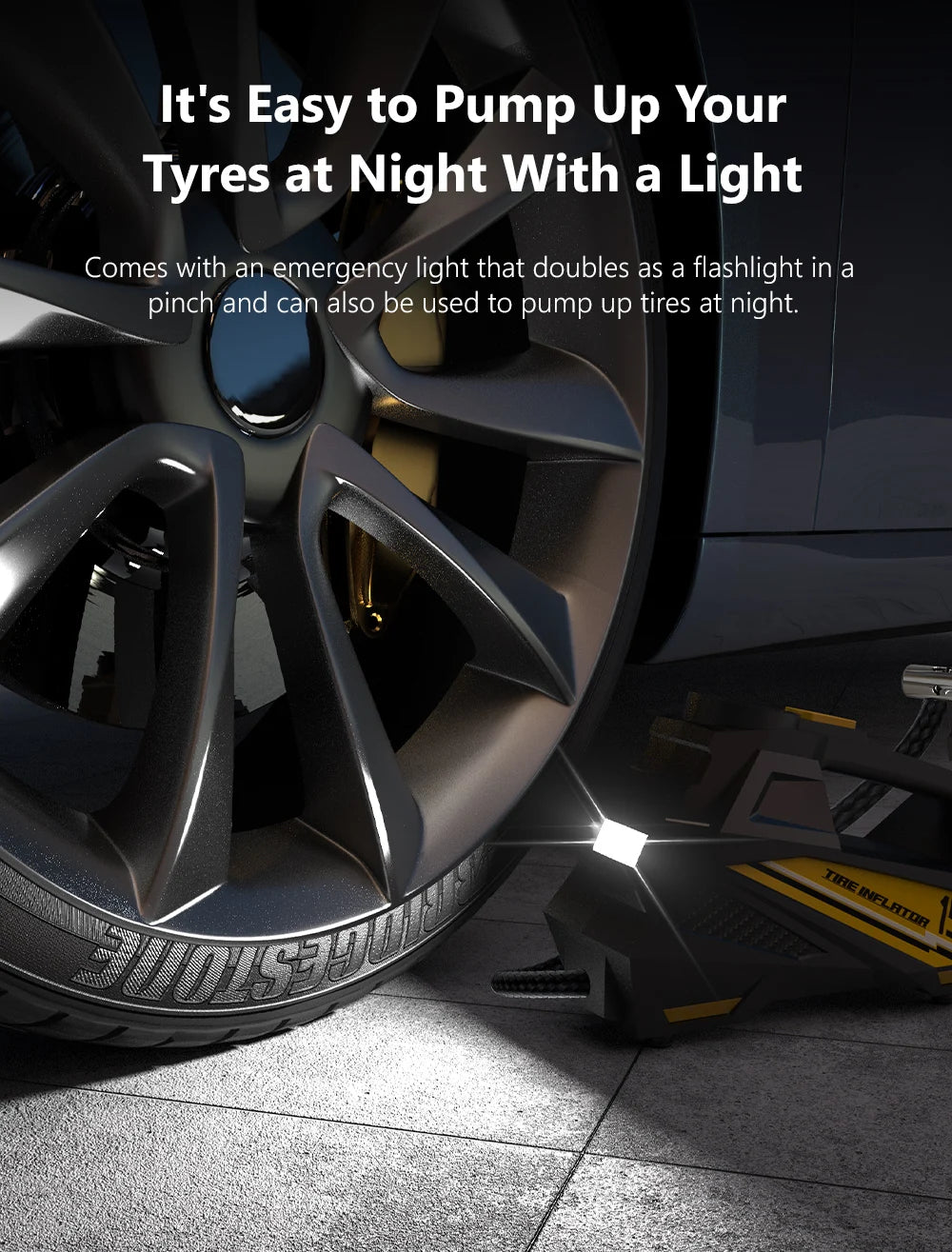 Compresseur Air Portable 12V 150PSI LED | MDN