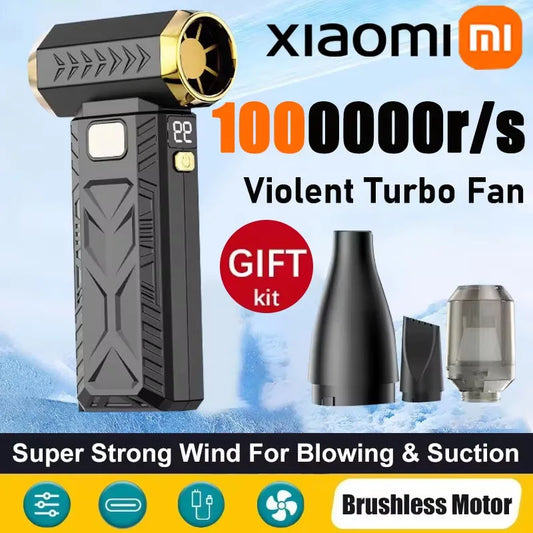 Souffleur Air Comprimé 2en1 Xiaomi 1000000RPM - Aspirateur Poussière Turbo Sans Fil | MDN