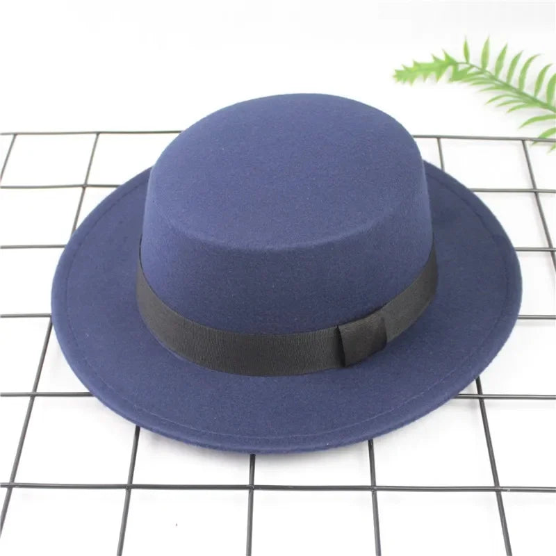 Chapeau Plat Vintage Laine Britannique | MDN